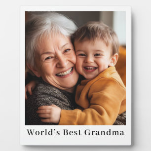 Beste Oma überhaupt personalisiertes Foto-Tablett Fotoplatte