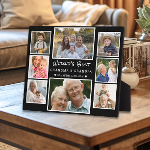Beste Oma und Opa der Welt 8 Foto-Collage Fotoplatte