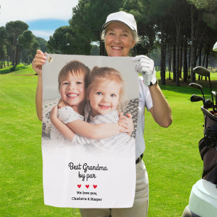Beste Oma Von Par Modern Photo Individuelles Anden Golfhandtuch