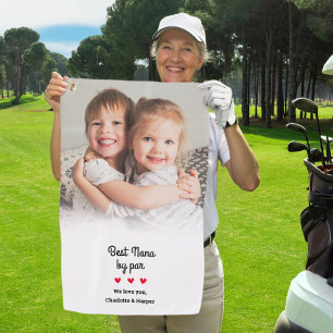 Beste Oma Von Par Moderner Foto Individuelles Ande Golfhandtuch