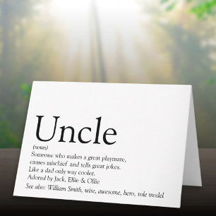 Beste Onkel Funcle der Welt moderne Definition Karte