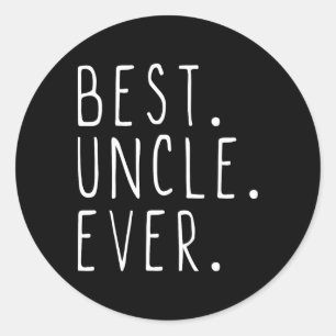 Beste Onkel je Familie Cool Runder Aufkleber