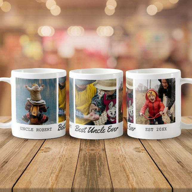 Beste Onkel je Personalisierte FotoCollage Kaffeetasse (Von Creator hochgeladen)