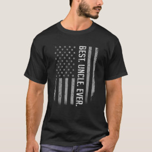 Beste Onkel je US-amerikanische Flagge für Vater's T-Shirt