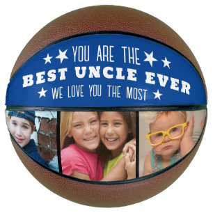 Beste Onkel je Wir Liebe Sie 3 Foto Collage Blue Basketball