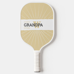 Beste Opa aller Zeiten, blassbeige, monogramiert Pickleball Schläger