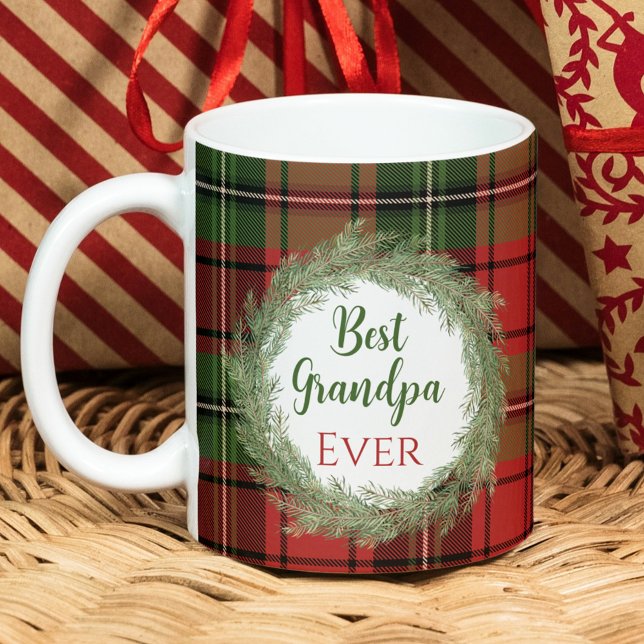 Beste Opa Ever Frohe Weihnachts-Foto-Tasse Kaffeetasse (Best Grandpa Ever Merry Christmas Photo Mug)