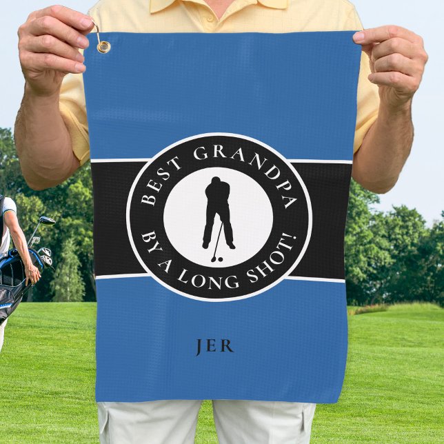 Beste Opa Golfer Mit Monogramm Sport Golfhandtuch (Von Creator hochgeladen)