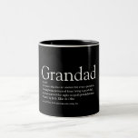 Beste Opa, Großvater, Papa Definition Zweifarbige Tasse<br><div class="desc">Personalisieren Sie für Ihren besonderen Großvater,  Großvater,  Papa oder Pop,  um ein einzigartiges Geschenk zu schaffen. Eine perfekte Art,  ihm zu zeigen,  wie phantastisch er jeden Tag ist. Entwickelt von Thisisnotme©</div>
