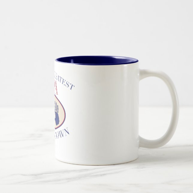 Beste Opa Hände unten Zweifarbige Tasse (Rechts)