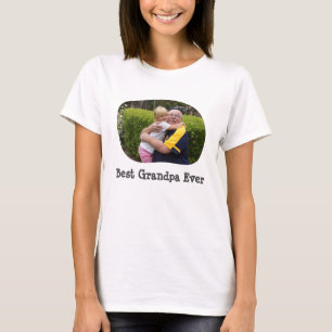 Beste Opa Hochladen Ihres horizontalen Fotos T-Shirt