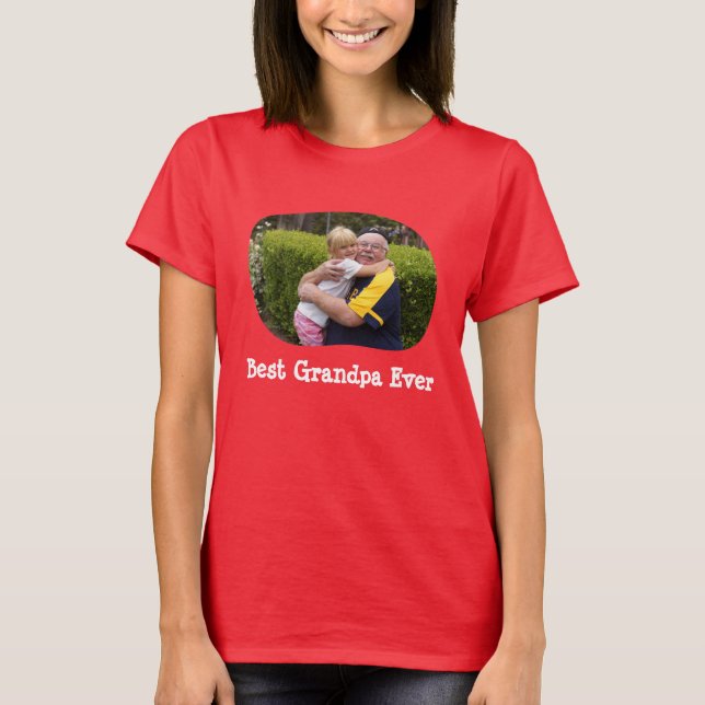 Beste Opa Hochladen Ihres horizontalen Fotos T-Shirt (Vorderseite)
