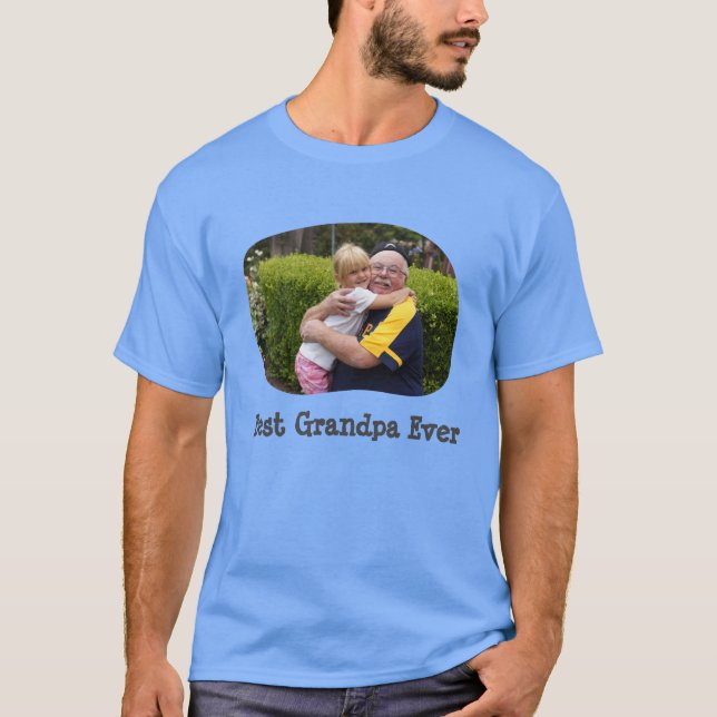 Beste Opa Hochladen Ihres horizontalen Fotos T-Shirt (Vorderseite)