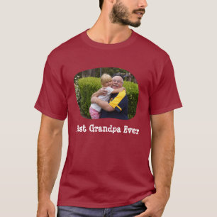 Beste Opa Hochladen Ihres horizontalen Fotos T-Shirt