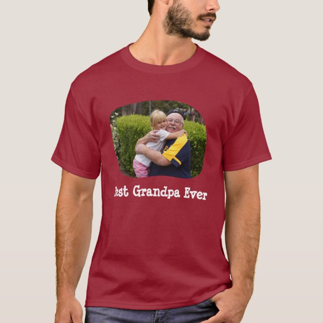 Beste Opa Hochladen Ihres horizontalen Fotos T-Shirt (Vorderseite)