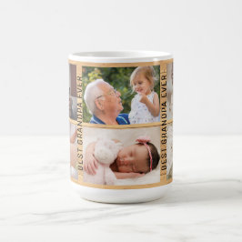 Beste Opa je 6 Foto Custom Collage rustikal Kaffeetasse
