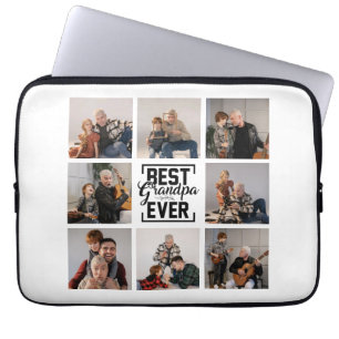 Beste Opa je 8 Foto Collage Laptop Sieb Laptopschutzhülle