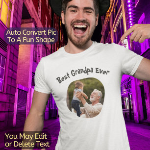 Beste Opa je   Auto Change Pic to Curve Shape T-Shirt
