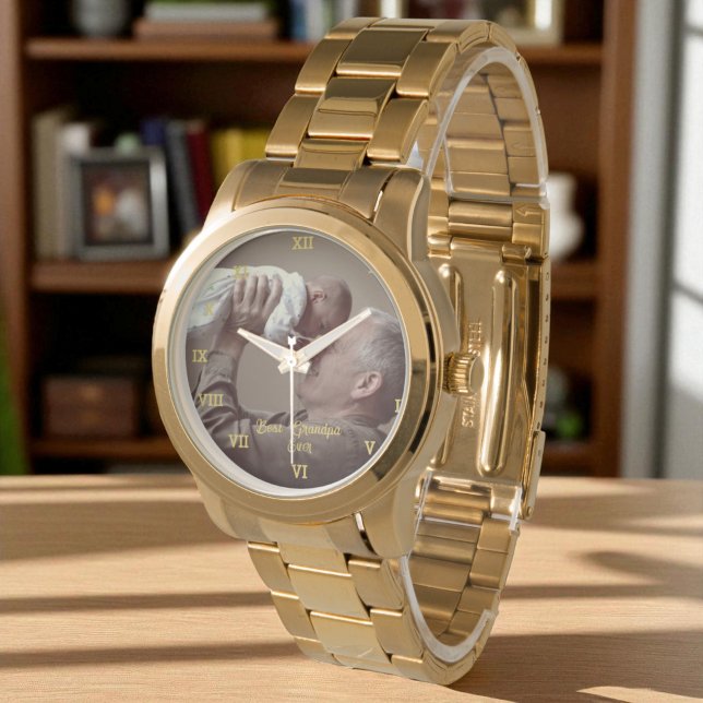 Beste Opa je benutzerdefiniertes Foto Erstellen Si Armbanduhr (Von Creator hochgeladen)