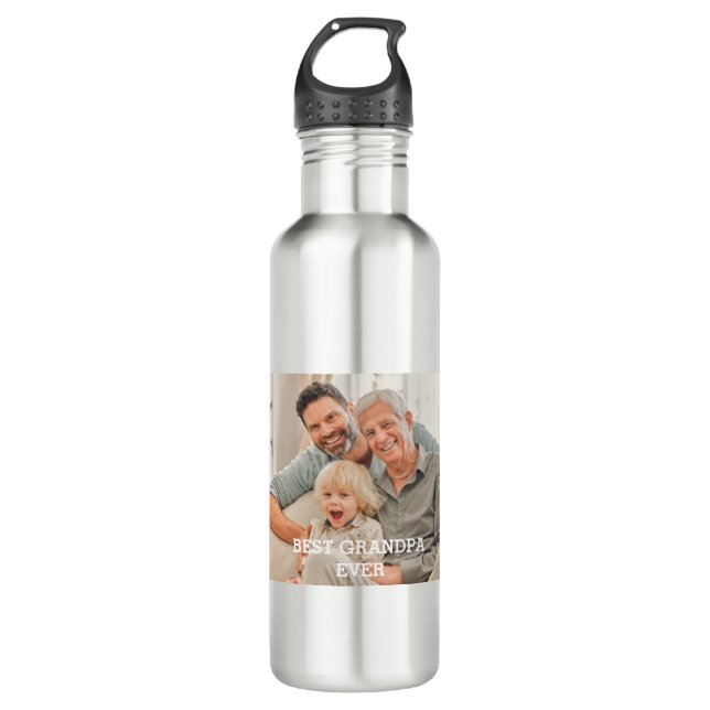 Beste Opa je benutzerdefiniertes Foto Erstellen Si Edelstahlflasche (Vorderseite)