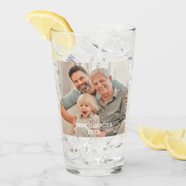 Beste Opa je benutzerdefiniertes Foto Erstellen Si Glas (Vorderseite Ice)