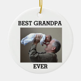 Beste Opa je benutzerdefiniertes Foto Erstellen Si Keramik Ornament