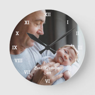 Beste Opa je benutzerdefiniertes Foto Erstellen Si Runde Wanduhr
