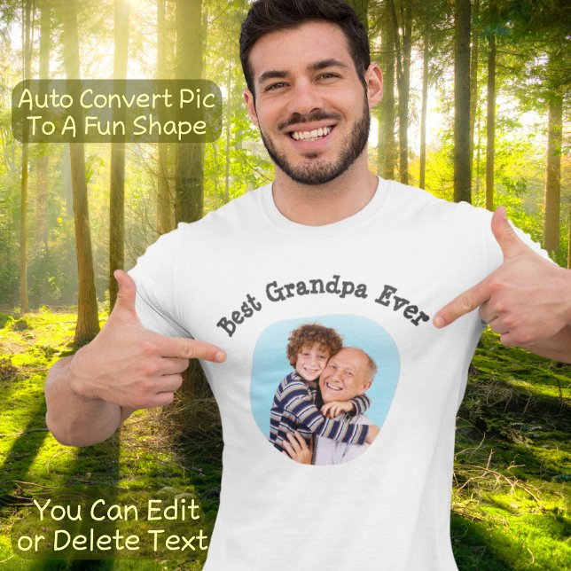 Beste Opa je Erstellen Sie Ihren eigenen Foto Text T-Shirt (Von Creator hochgeladen)