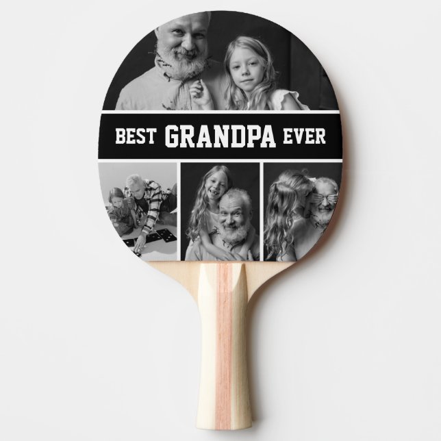 Beste Opa je Foto Großkinder Pong Paddel Tischtennis Schläger (Vorderseite)