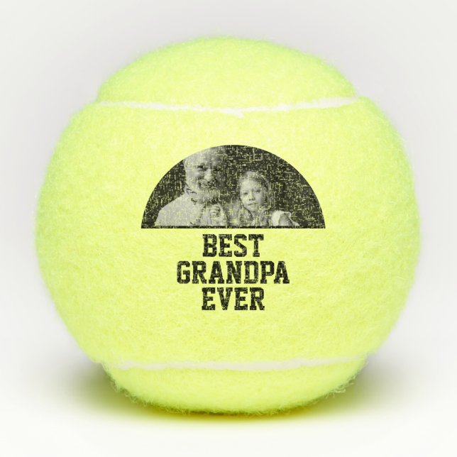 Beste Opa je Foto Weihnachten Brithday Geschenk Tennisbälle (Vorderseite)
