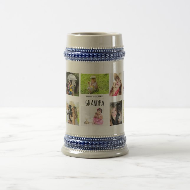 Beste Opa je FotoCollage Großkinder Tasse (Mittel)