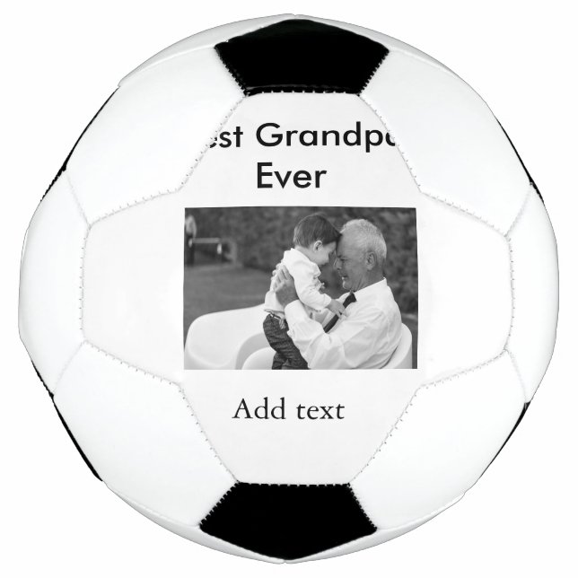 Beste Opa je fügen Fotoname klassisch elegant Fußball (Vorderseite)