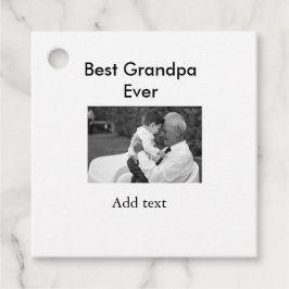 Beste Opa je fügen Fotoname klassisch elegant Geschenkanhänger