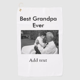 Beste Opa je fügen Fotoname klassisch elegant Golfhandtuch
