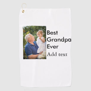 Beste Opa je fügen Fotoname klassisch elegant Golfhandtuch