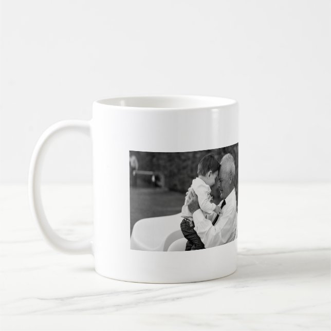 Beste Opa je fügen Fotoname klassisch elegant Kaffeetasse (Links)