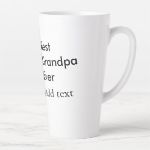 Beste Opa je fügen Fotoname klassisch elegant Milchtasse