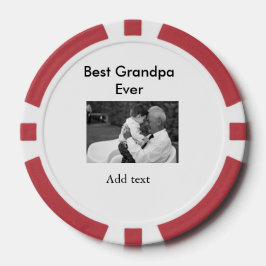 Beste Opa je fügen Fotoname klassisch elegant Pokerchips
