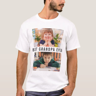 Beste Opa je Großkinder 2 FotoCollage T-Shirt