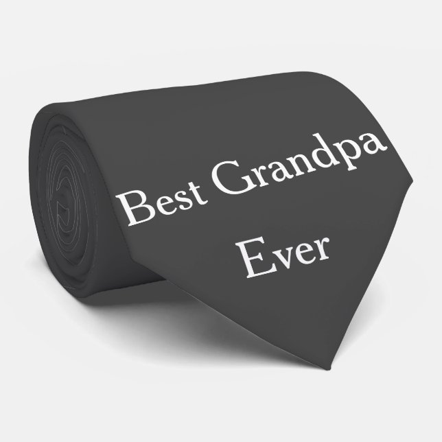 Beste Opa je Großvater Dunkelgrau Custom Krawatte (Gerollt)