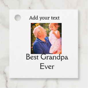 Beste Opa je Großvater Foto Geschenke tex Geschenkanhänger