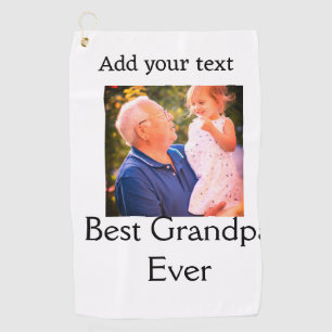 Beste Opa je Großvater Foto Geschenke tex Golfhandtuch
