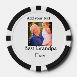 Beste Opa je Großvater Foto Geschenke tex Pokerchips