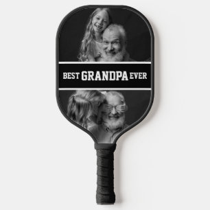 Beste Opa je Großvater Geschenk Foto nach Maß Pickleball Schläger