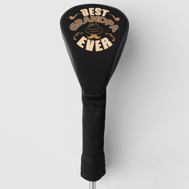 Beste Opa je - Hut- und Pipe-Illustration Golf Headcover (Vorderseite)