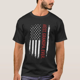 Beste Opa je mit US-amerikanischer Flagge Vater's T-Shirt