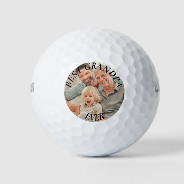 Beste Opa je Modernes Foto Golfball (Vorderseite)