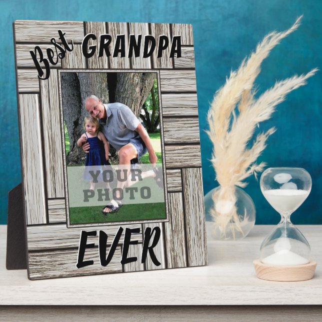 Beste Opa je Personalisiertes Foto Geschenke Fotoplatte (Seite)