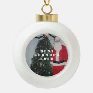 Beste Opa je Personalisiertes Foto Keramik Kugel-Ornament