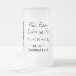Beste Opa je Personalisiertes Foto Mattglas Bierglas
